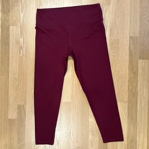 American Eagle Burgundy High-Waisted Leggings XL